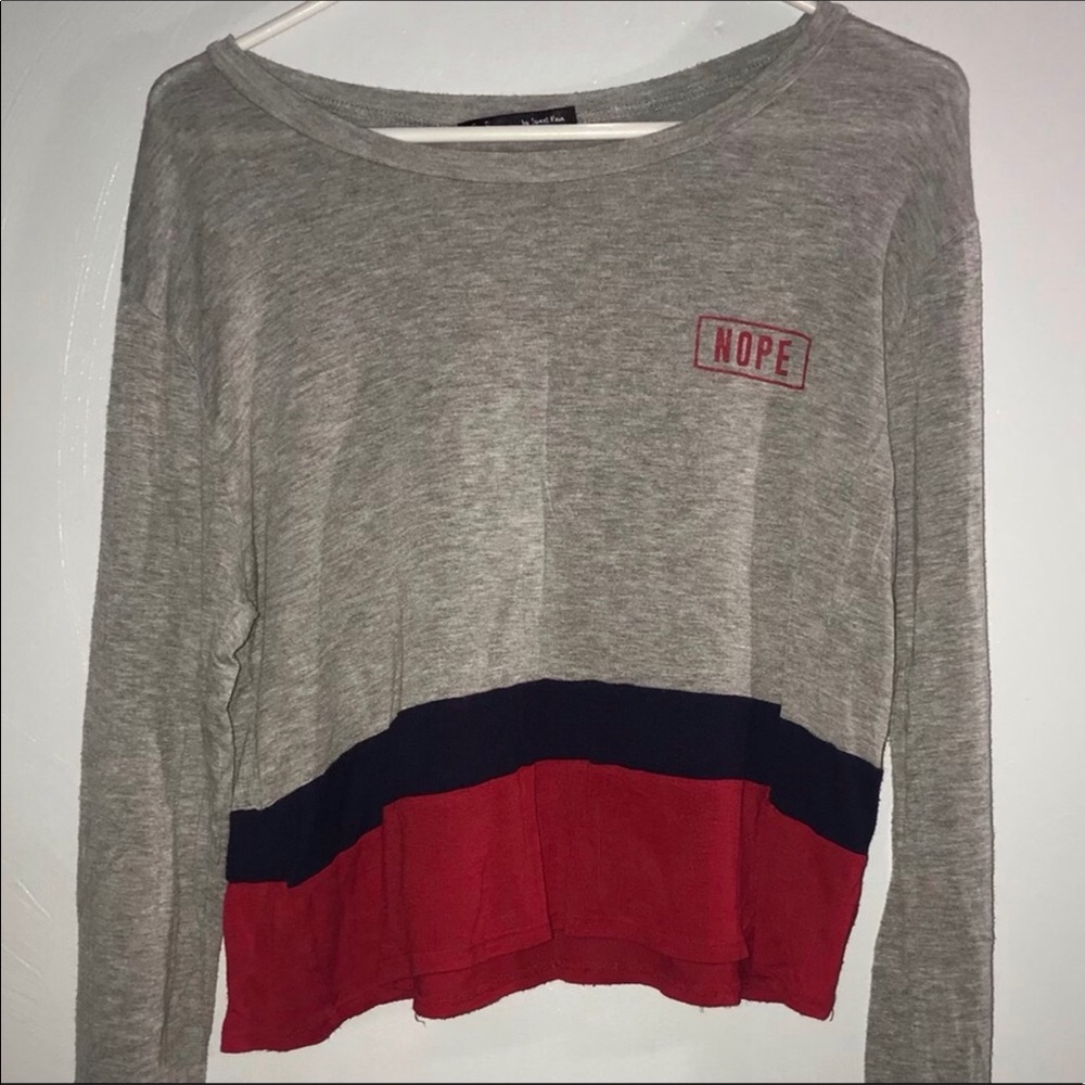 Sweet Rain Long Sleeve Top, says “NOPE”